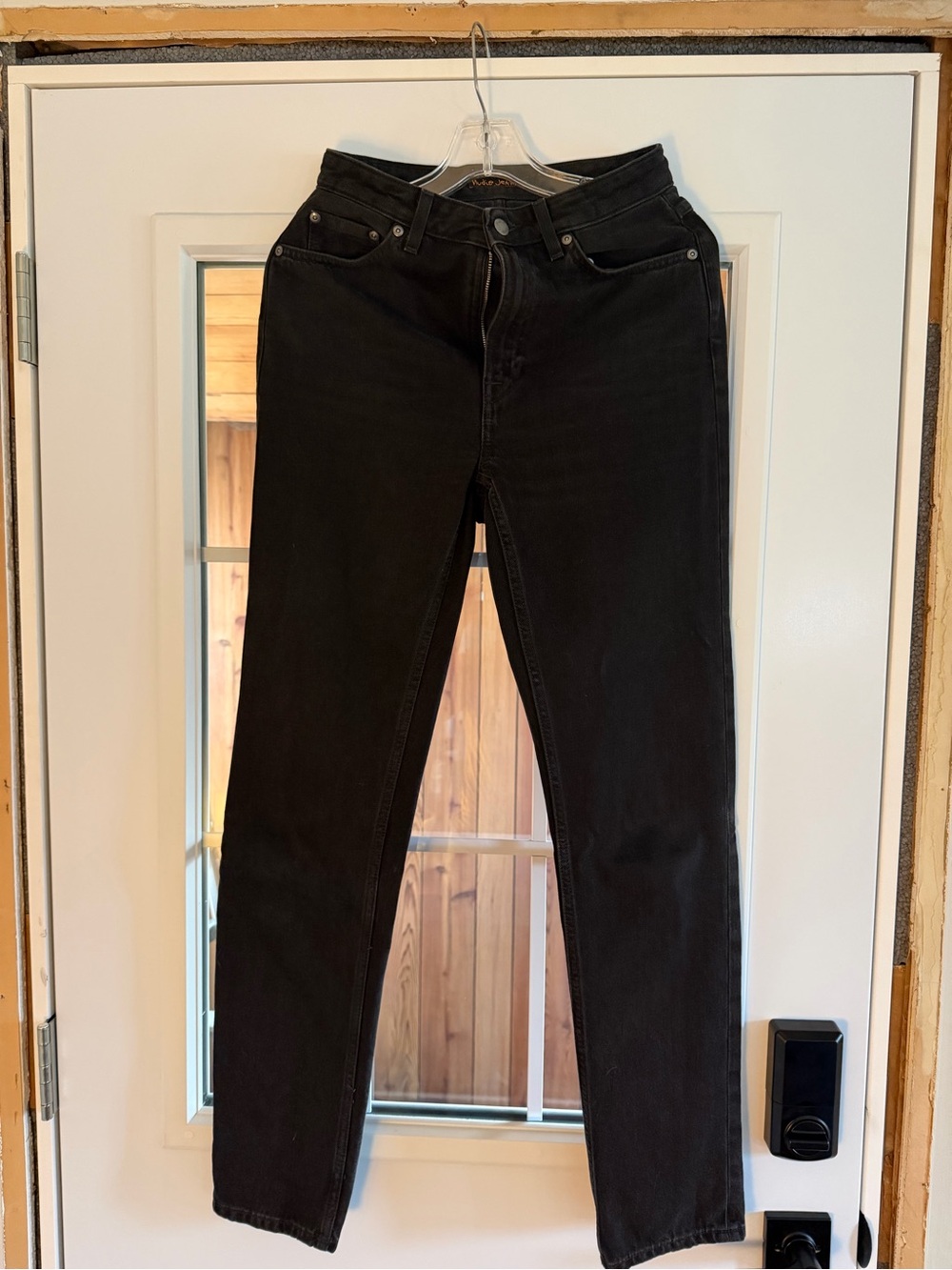 Nudie Jeans Black Straight Leg Women's Jeans